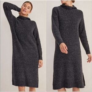 Haven Well Within Sweater Dress Womens XS Hooded Lounge Stretch Rib Knit Midi